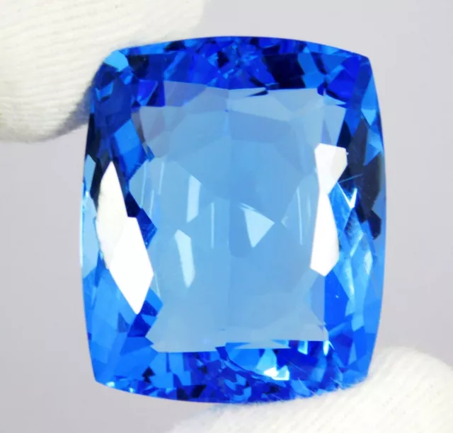 Certifié 122,70 ct forme de coussin naturel bleu tanzanite pierre précieuse...