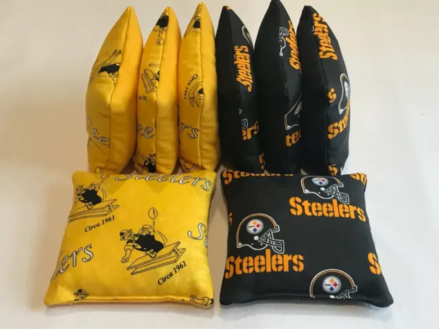 Pittsburgh Steelers Cornhole Bean Bags Set Of 8 Corn Hole Bag Toss Game