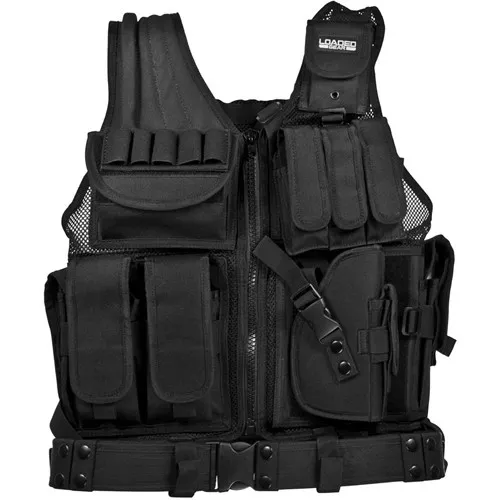 Barska Loaded Gear VX-200 Black Tactical Vest Right Hand w/ Holster BI12018