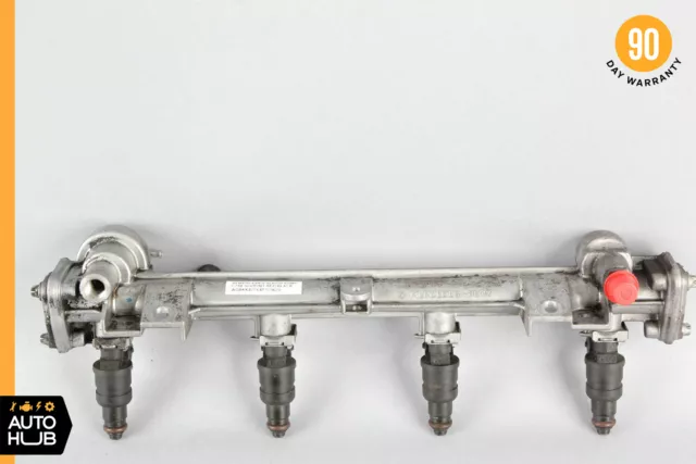97-00 Mercedes R170 SLK230 2.3 Fuel Injector Rail w/ Injectors 1110781045 OEM