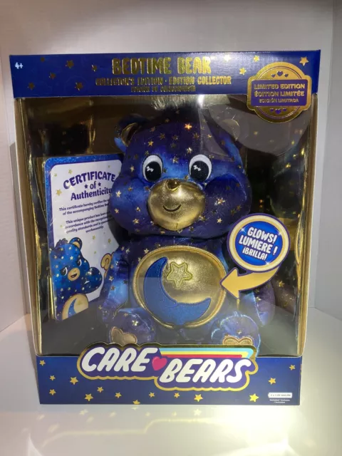 Basic Fun Care Bears 22665 Bedtime Bear Limited Edition 14" Soft Toy Navy/Gold