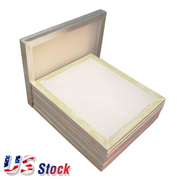 ¡Stock de EE. UU.! PAQUETE DE 6 20 x 24 pulgadas Marco de aluminio Pantalla de seda con 110 Malla Blanca 5