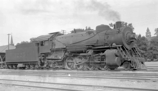 AT&SF SANTA FE Railroad locomotive engine No. 3225 type 2-8-2 OLD TRAIN ...