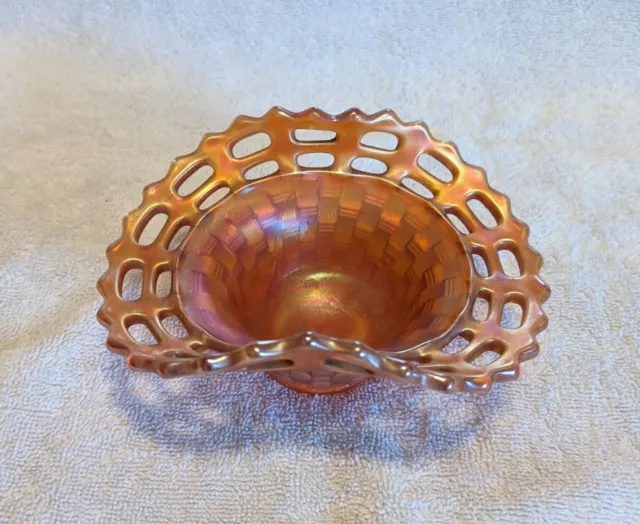 Vintage Fenton Marigold Carnival Glass Bowl