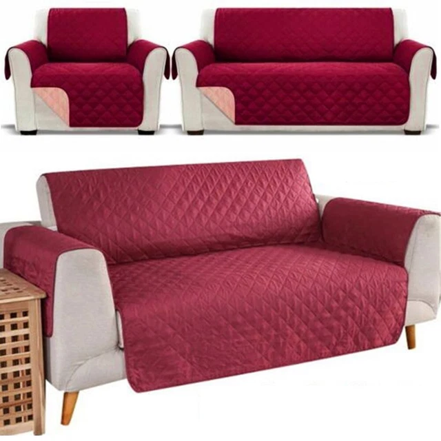 Sofa Covers Quilted Throw Washable Anti-Slip Couch Furniture/Room Protector