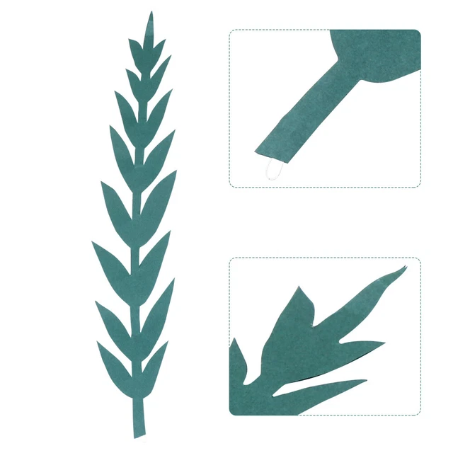 Decorative Paper Flowers Leaves Leaf Wall Decals Green Vine Sticker