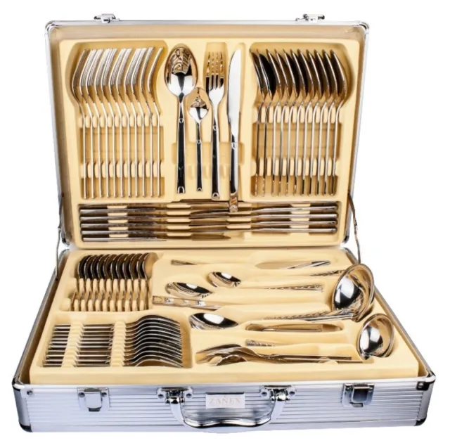 Stunning Silve 72Pc Cutlery Set 18/10 Stainless Steel Table Canteen Wedding Gift
