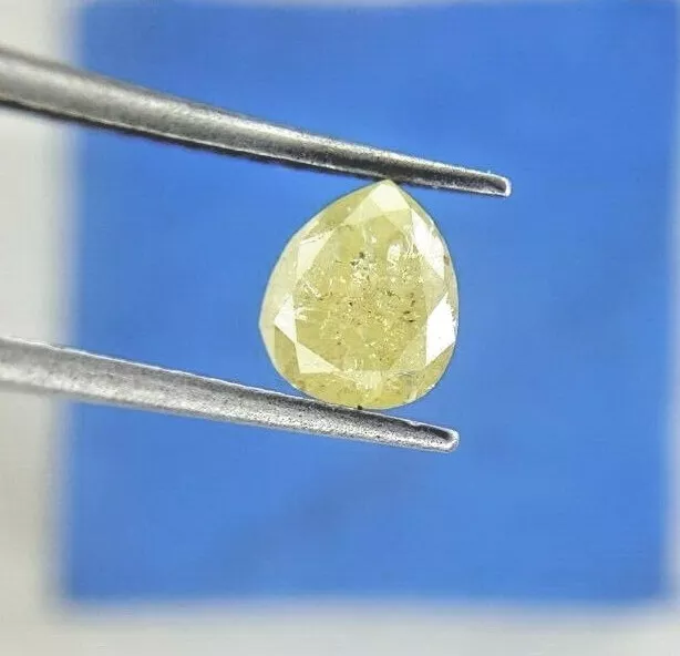 Vero Diamante Naturale 0.55tcw Grigiastro Giallo Pera Modificato Brillante Cut A