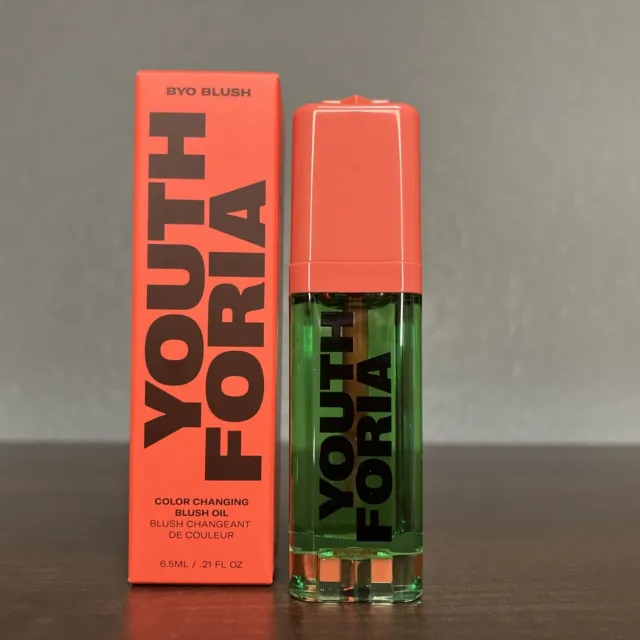 Youthforia BYO Blush Color Changing Blush Oil in Chemical Reaction - 0.21 fl oz