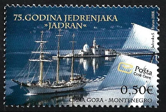 Montenegro - 75 Jahre Segelschulschiff Jadran postfrisch 2008 Mi. 177