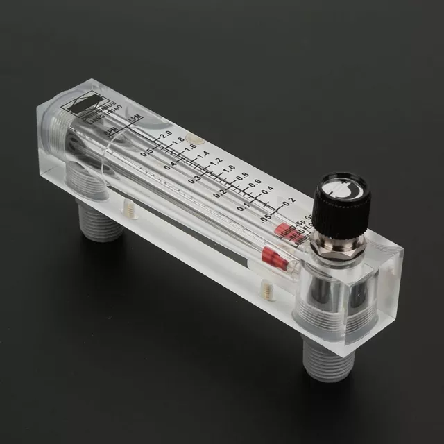 0.1-0.5GPM Water Liquid Flow Meter Knob Panel Type Rotameter Flowmeter