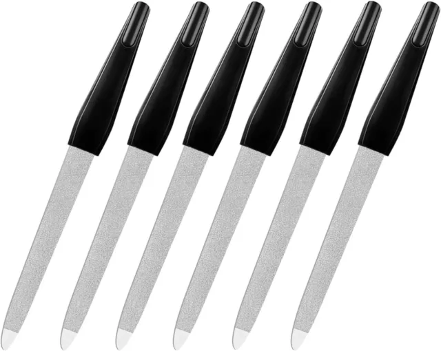 Fingernail Files 6 Pack Metal Nail Files Stainless Steel Finger Nail Filers Tool