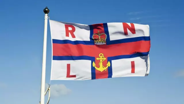 Official Flag Royal National RNLI Lifeboat Quality Flag Material Various Sizes