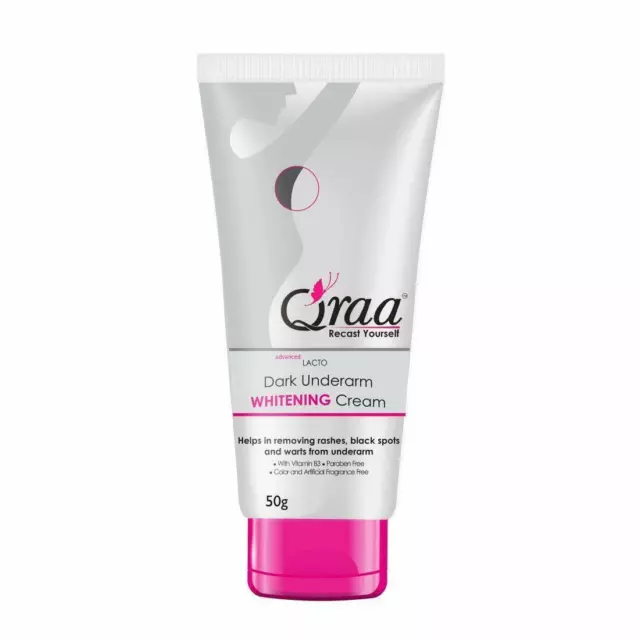 Qraa Advanced Lacto Dark Underarm Whitening Cream, 50g For even toned underarms