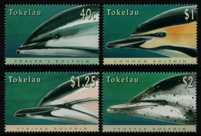 Tokelau 1996 - Mi-N.o 234-237 ** - Estampillada sin montar o nunca montada - Delfines / Delfines