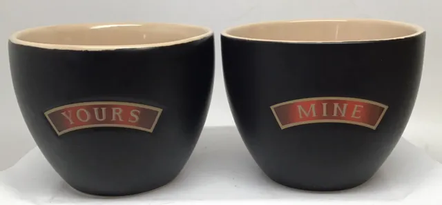 Baileys Irish Cream Yours and Mine Handles Mugs Dessert Cups Bowls Set of 2(59)