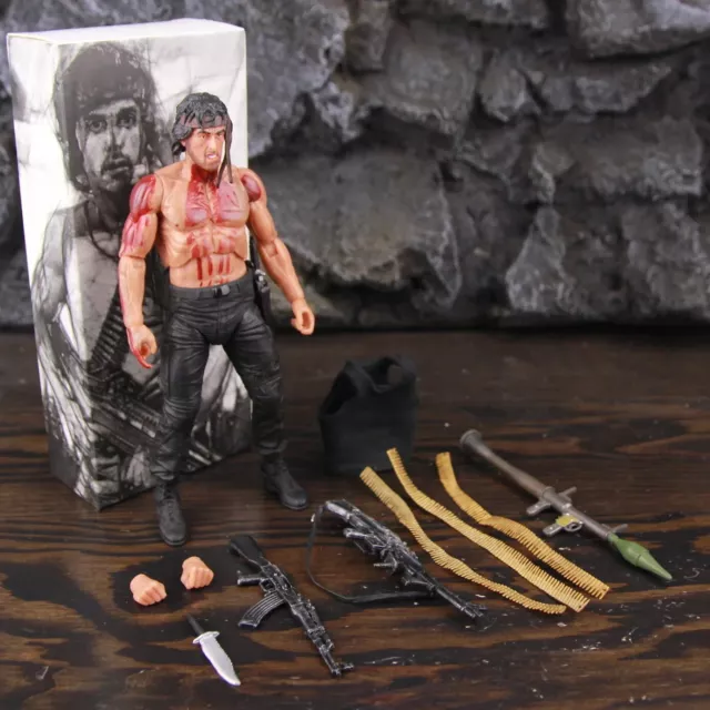 Figurine John J.R Rambo soldats des Forces spéciales, stallone 18 cm + BOITE