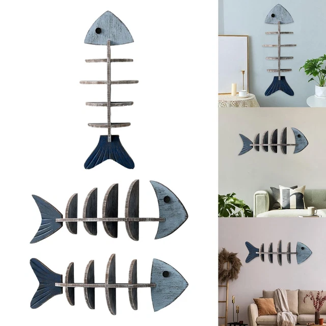 Étagère Murale Bateau Bois Massif 62cm – Décoration Maritime Style Antique
