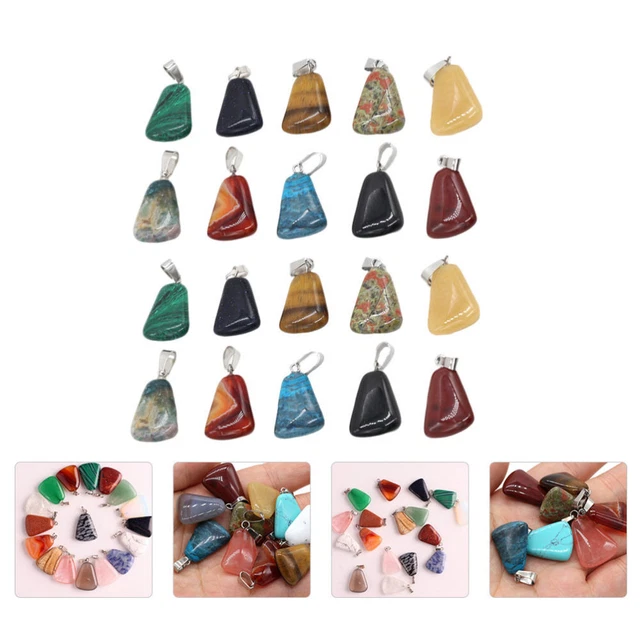 20 Pcs Kristall Lose Steine Trapez-Edelstein-Anhänger Schmuck Ohrringe Charme
