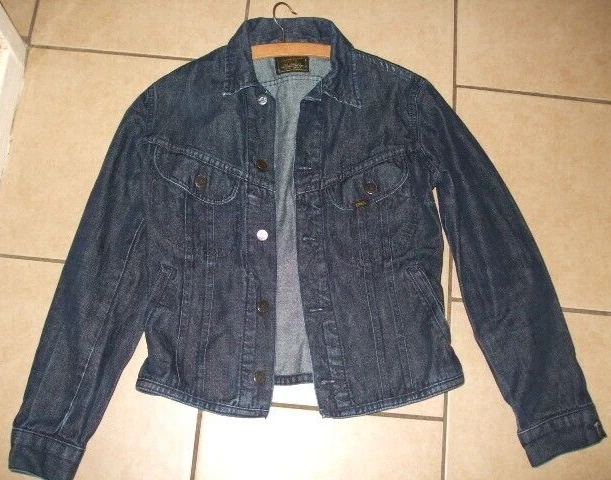 Lee Women's Fitted Blue Denim Jacket ~ Dark Wash ~ Size M ~ New