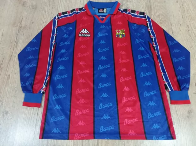 FC Barcelona - Home - 1995/1997 - Giovanni - L/S - Football Shirt Soccer Jersey