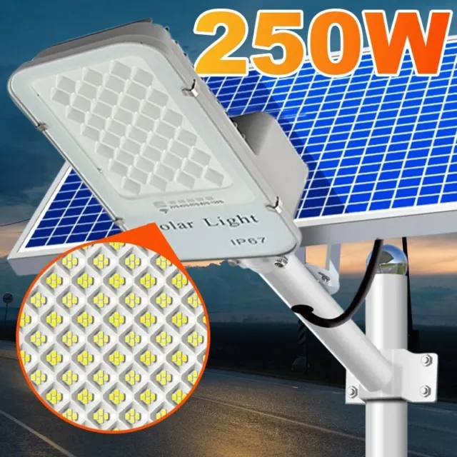 Applique Murale Solaire à LED 250W avec Télécommande - Luminaire Extérieur Étanc