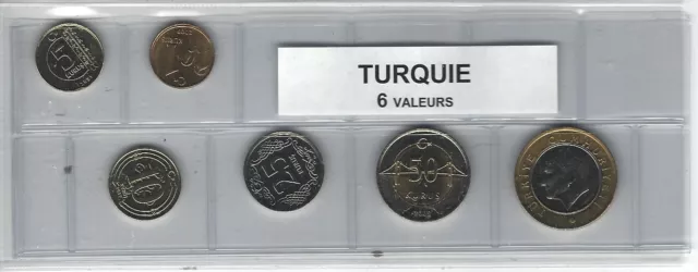 Turquie série de 6 pièces de monnaie