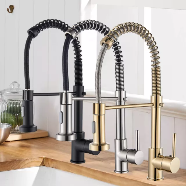 Modern Kitchen Tap Monobloc Single Lever Sink Mixer Tap with Pull Out Hose Spray