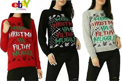Women's Christmas Merry Xmas Ya Filthy Muggal Jumper Ladies Novelty Sweatshirt