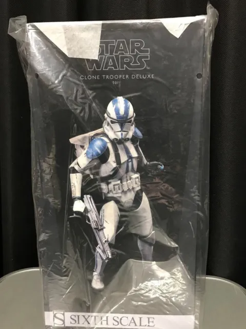 Sideshow Militaries Of Star Wars Clone Trooper Deluxe 501st 1/6 Scale New