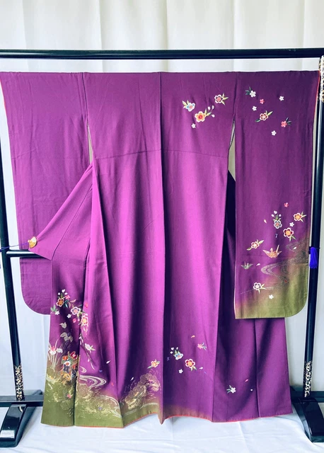 Vintage Japanese kimono - Furisode Kimono robe