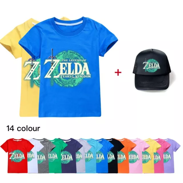 Cappello T-shirt Kids The Legend of Zelda Tears of the Kingdom a maniche corte 2 pz