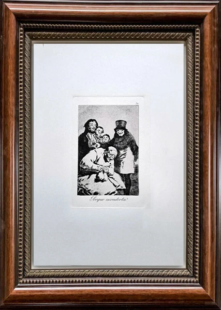 Francisco Goya, Aguafuerte Los Caprichos Porque esconderlos n 15 , original 