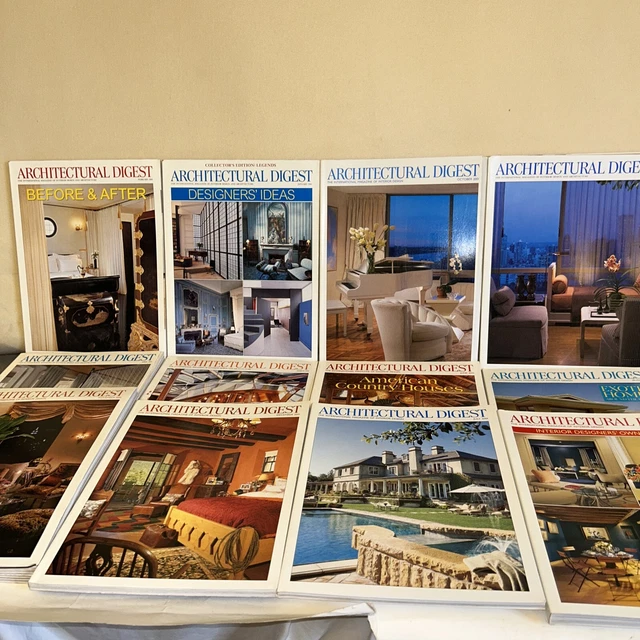 ARCHITECTURAL DIGEST MAGAZINE Extravaganza Complete Year 2001 Lot 12 ...