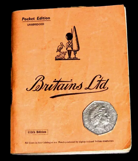 BRITAINS LTD Pocket Edition 113th Edition Toy Catalogue 1958 1st/First diecast