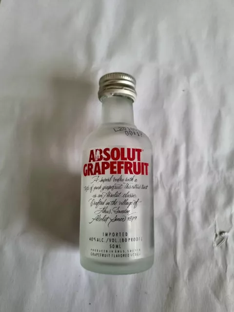 ABSOLUT GRAPEFRUIT Vodka 40% Vol. 5CL 0,05L Miniatur Sammler Sammlung Mini Wodka