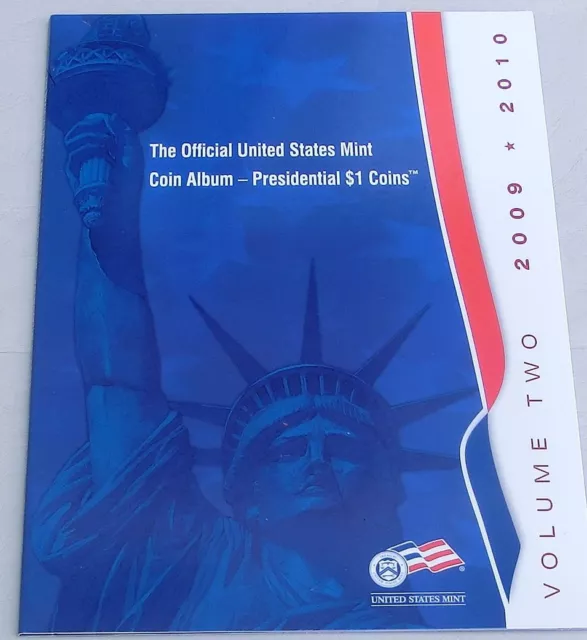 US Mint Folder / Sammelalbum Presidential Dollar Coins Vol. 2 2009-2010