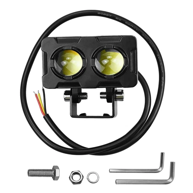 12V-85V Led Faro Da Lavoro Per Moto Anteriore Per Bici Fendinebbia Quadrato L3