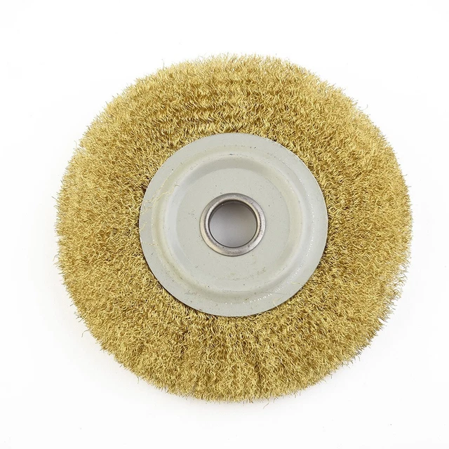 Copper Wire Wheel Pure Brass Brush For Bench Grinder Metal Polishing Replacement