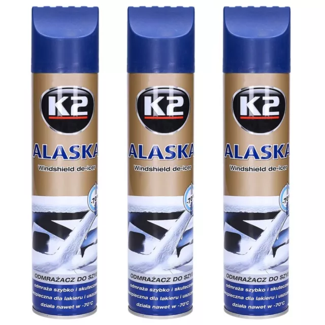 3x K2 Alaska Scheibenenteiser Enteiserspray Scheiben Enteiser Spray 300ml