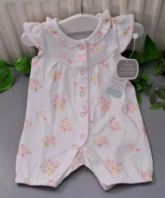 Baby Girl Newborn Bnwt Nutmeg Supersoft Romper