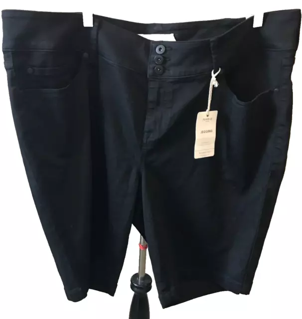TORRID DENIM JEGGING Bermuda Shorts, NEW, Black, Plus Size 24 $28.00 ...