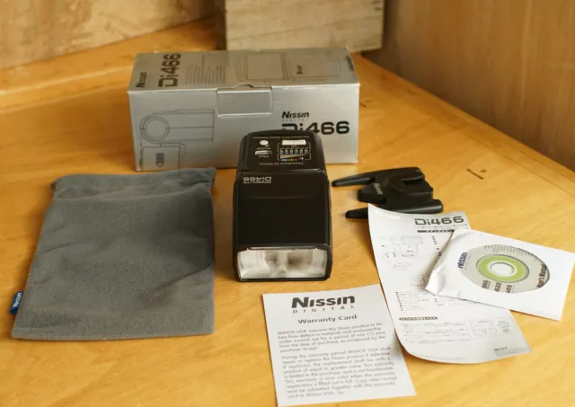 Nissin Digital Di466 Flash for Canon E-TTL & ETTL II Working, As New
