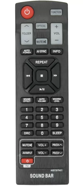 AKB73575421 Remote Control for LG SoundBar NB3530A NB2430A NB2530A DPOLLLK