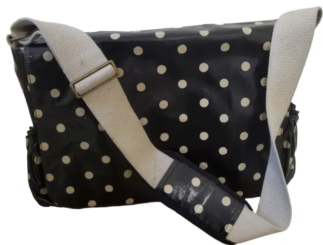 Cath Kidston Womens Polka Dot Navy Messenger Baby Changing Bag Large
