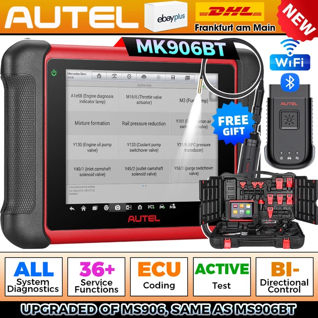 Apparecchio diagnostico professionale per auto Autel MK906BT TUTTI I SISTEMI TPMS IMMO tedesco