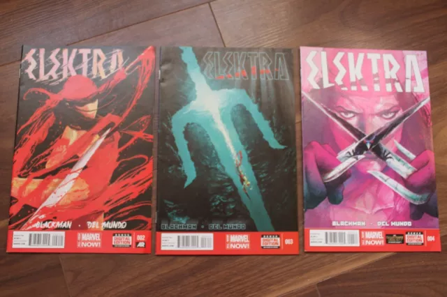 Marvel Elektra 2 3 4 - 3 Comic Set Run Rare NM 9.2 Blackman Del Mundo Hot Now