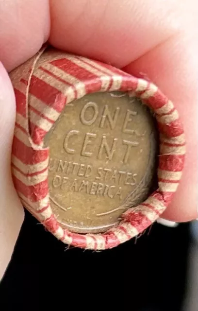 Unsearched Wheat Cent Roll, 1909 Vdb On End, 1943 S Steel End #641092