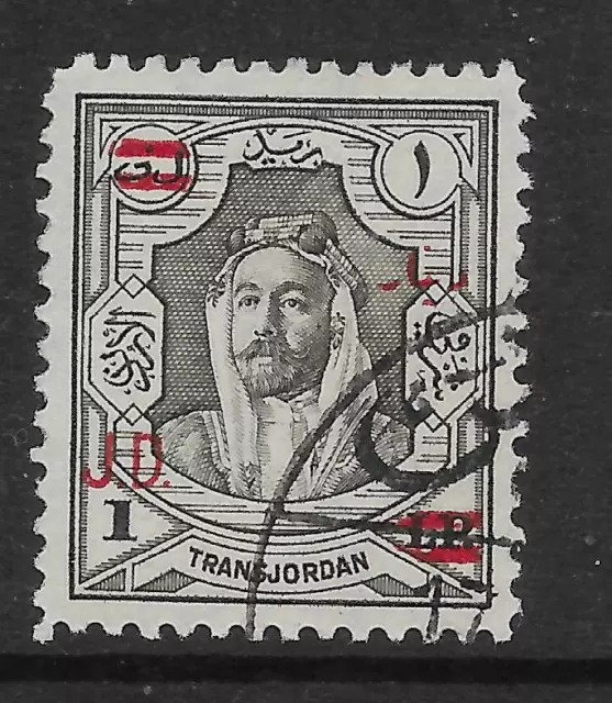 JORDAN SG333 1952 1d ON £1P SLATE-GREY USED