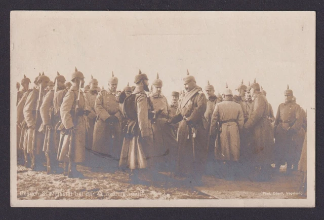 Ansichtskarte Militaria Kaiser Besprechung Feldpost ab 48. Reserve Division n.